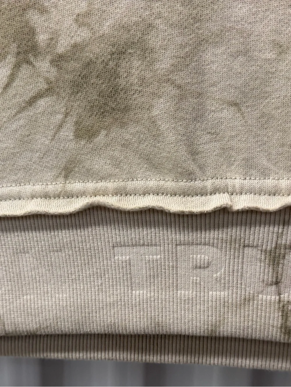 True Religion Tie Dye Horseshoe Sweatshirt Men Small Tan Beige